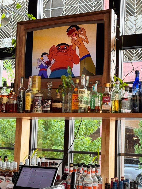 Bar TV at Lawrence Barbecue, Cary - nctriangledining.com