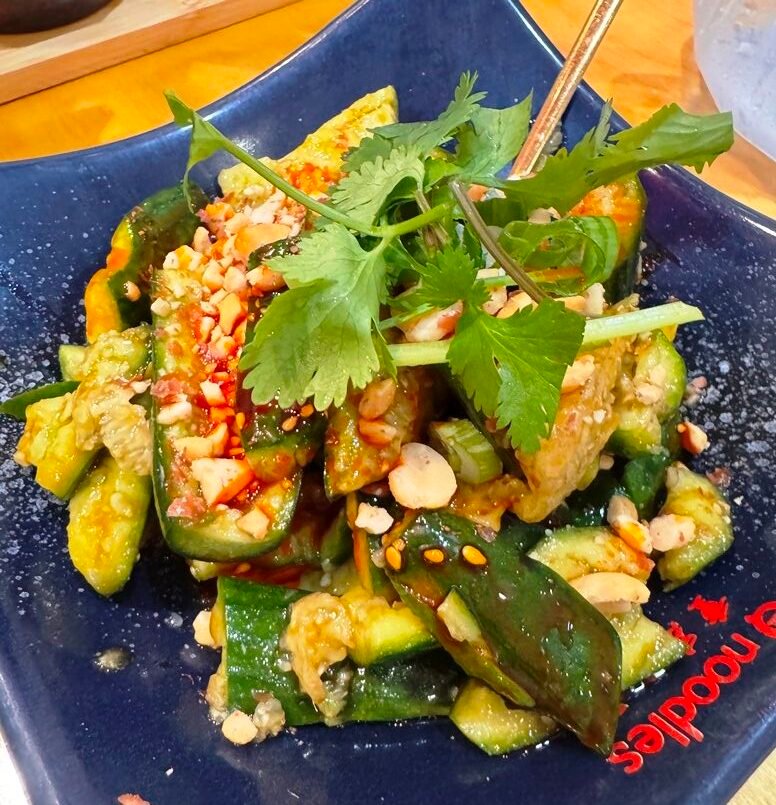 Spicy cucumber at Q Noodles in Cary - nctriangledining.com
