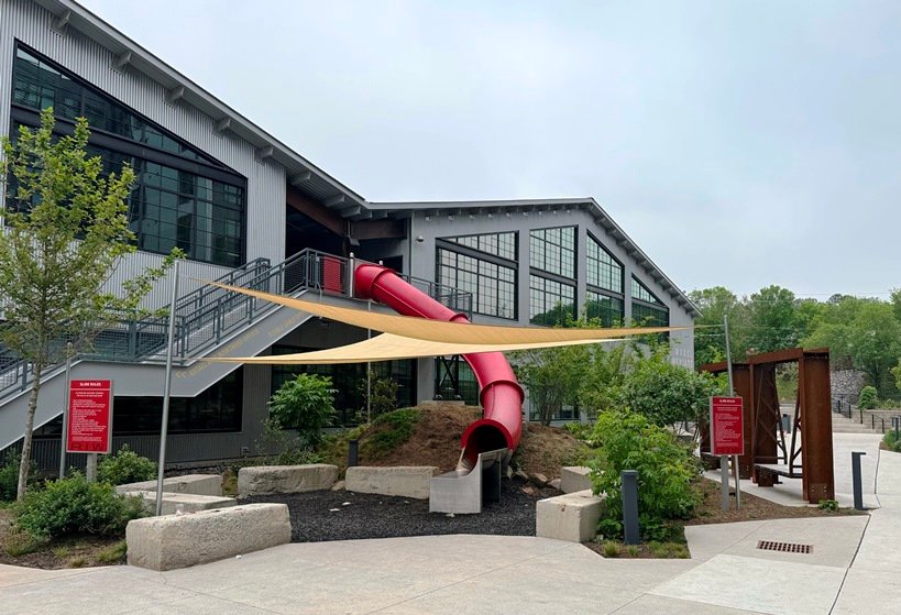 Big slide at the Raleigh Iron Works - nctriangledining.com