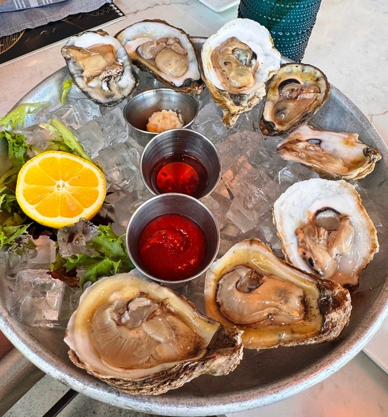 Oysters on the half-shell at Zest Sushi and Small Plates, Cary - nctriangledining.com