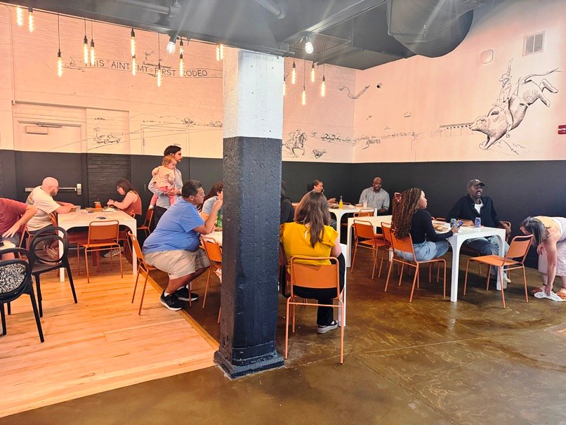 Dining area at East of Texas at ATC in Durham - nctriangledining.com