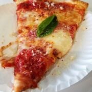 Slice of cheese at Oakwood Pizza Box