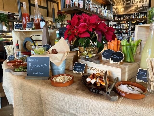 Bloody mary bar at Barcelona Wine Bar Bloody mary bar at Barcelona Wine Bar
